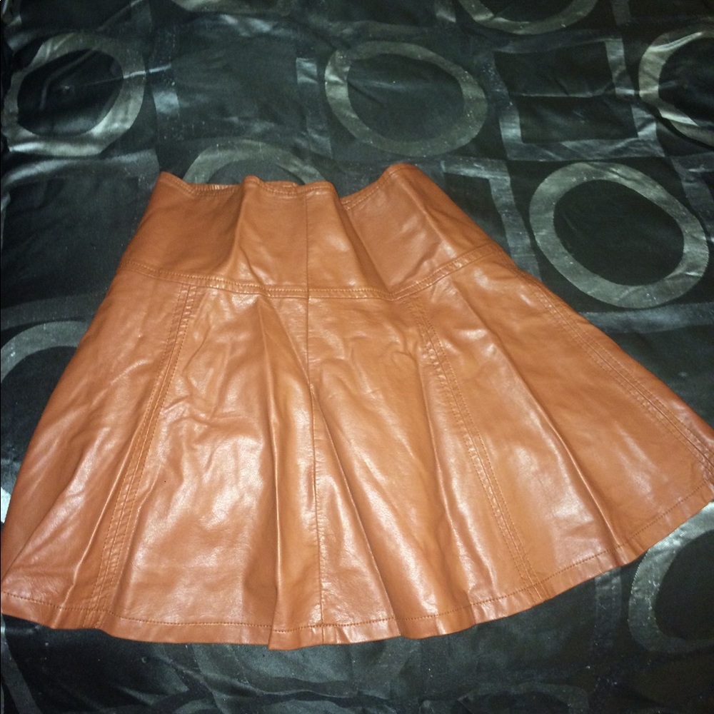 Leather skater skirt!